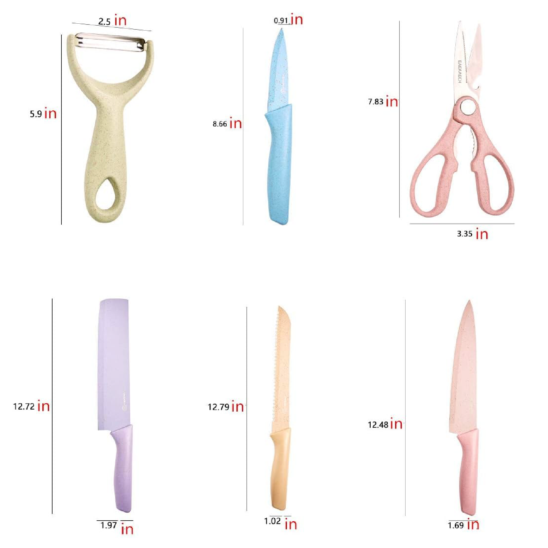 Miniatura 1 de Set Cuchillos 6 Pzs Acero Inoxidable